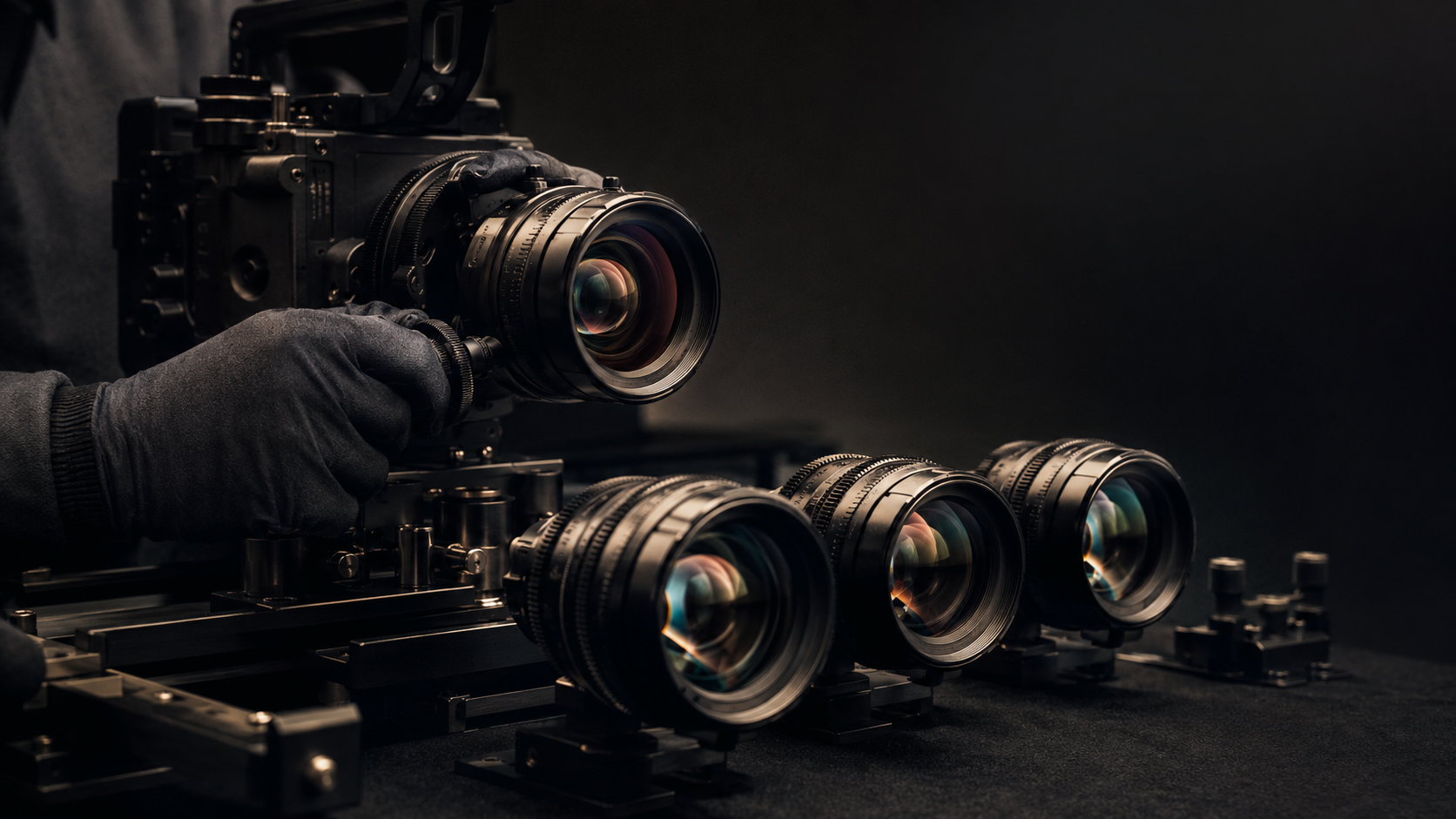 Cinema-Objektive im Kalibrierlabor